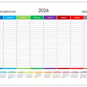 Týždenný plánovač na rok 2026: Váš sprievodca efektívnym týždňovým plánovaním Týždenný plánovač na rok 2026