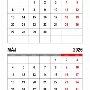Kalendár na marec a apríl 2026 zadarmo Kalendár na marec a apríl 2026