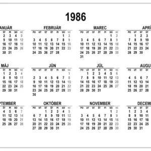 Kalendár na rok 1986 na stiahnutie a tlač kalendar-na-rok-1986