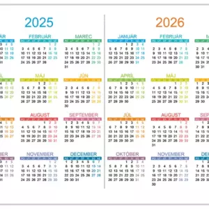 Kalendár na roky 2025 a 2026